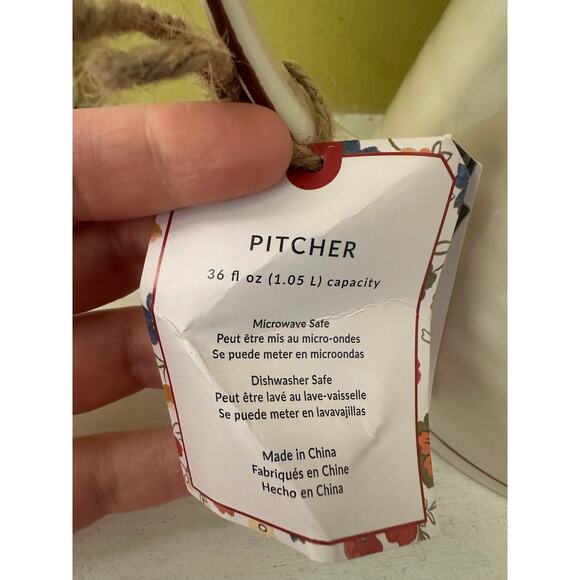 NWT Molly Hatch Pumpkin Harvest 56 Ounce Ceramic Pitcher - Picture 11 of 13